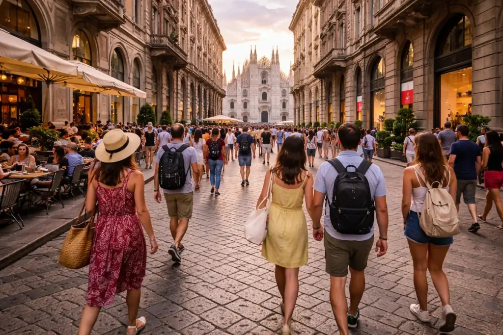 first time visitors exploring Milan city center