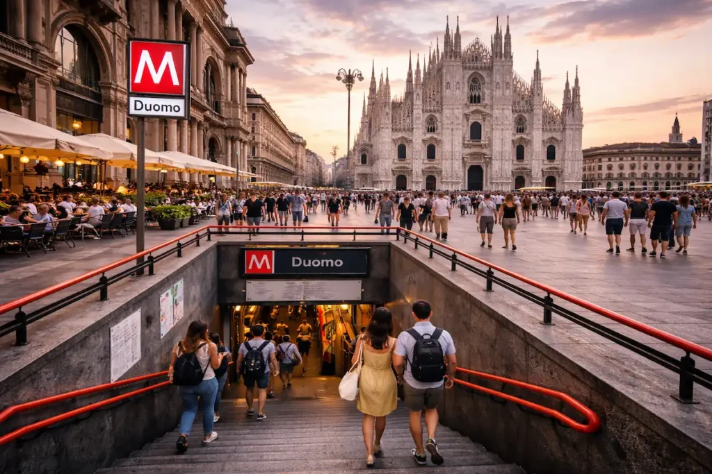 Milan metro transport system city connections
